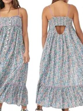 frill midi dress Holly Stripe Frill Midi Dress